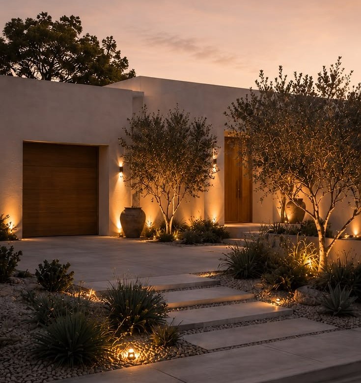 Modern and luxury Villa Facade Lights In UAE