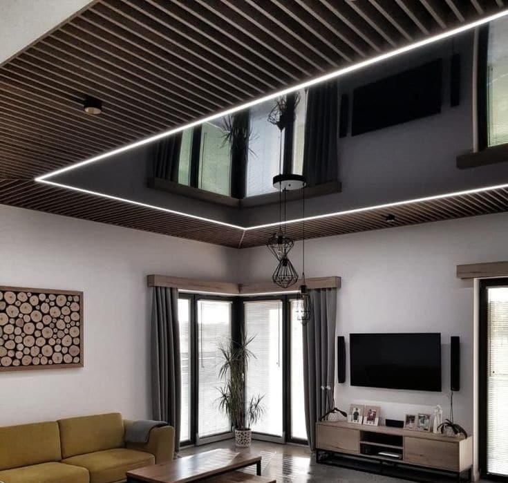 GLOSSY, MIRROR STRETCH CEILING in Abu Dhabi