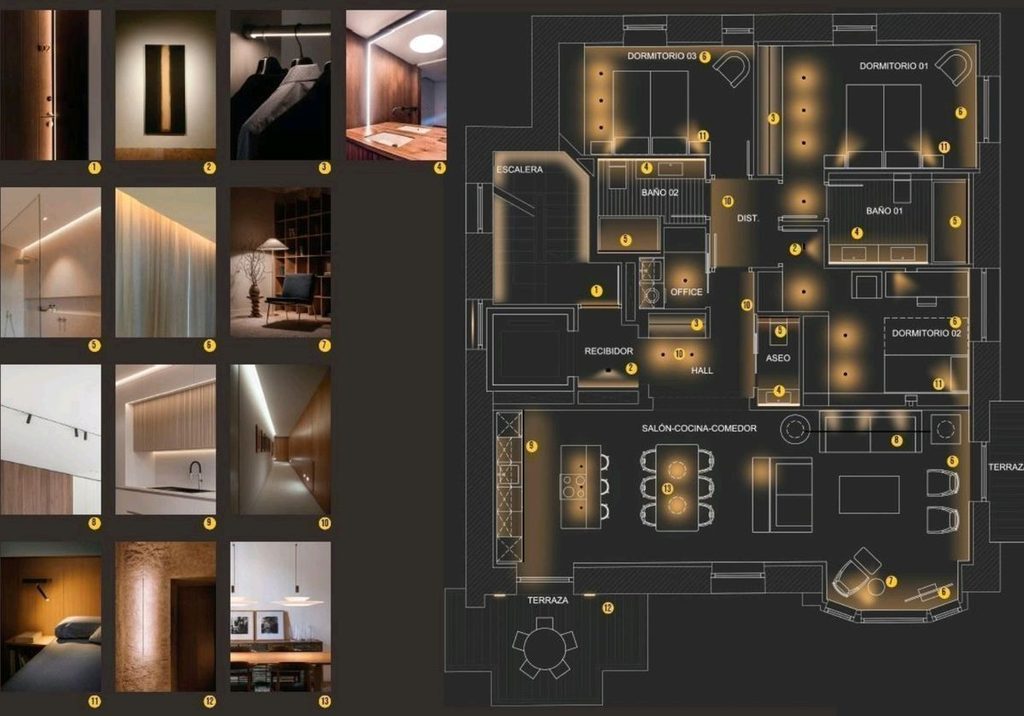 Case study of 2D LIGHTING PLAN FOR NEW VILLA CONSTRUCTION