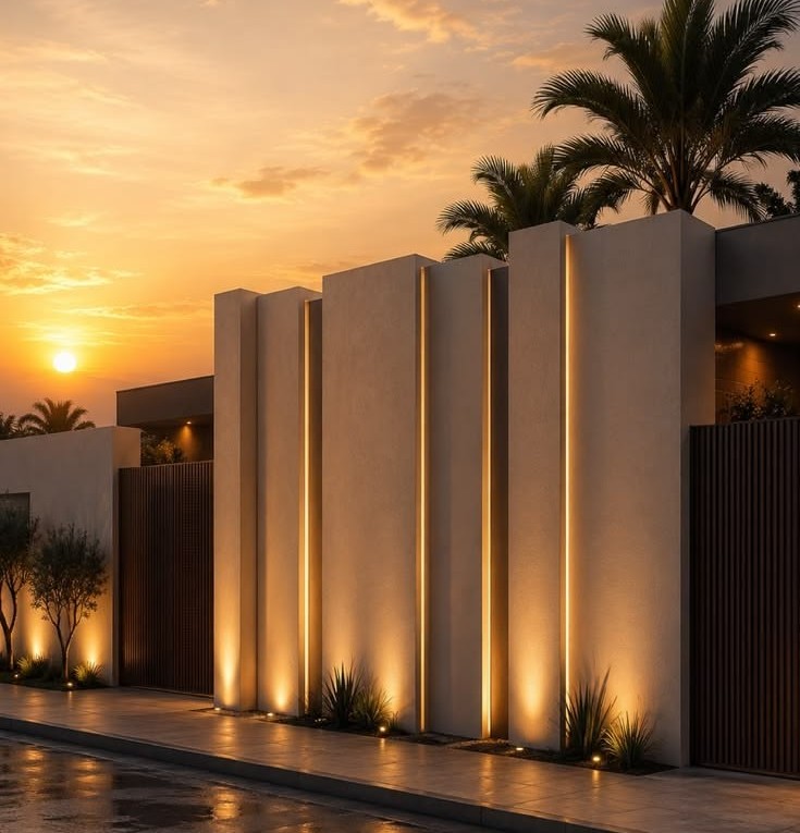 3D exterior Lighting Design in UAE villa