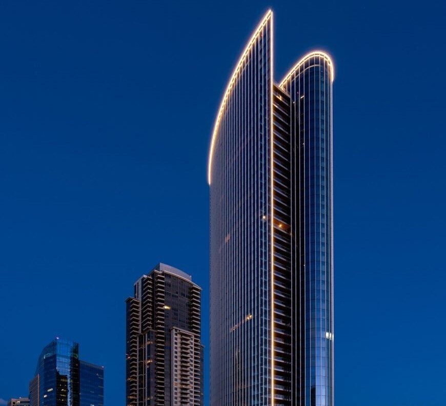 skyline Tower Facade Lighting in UAE