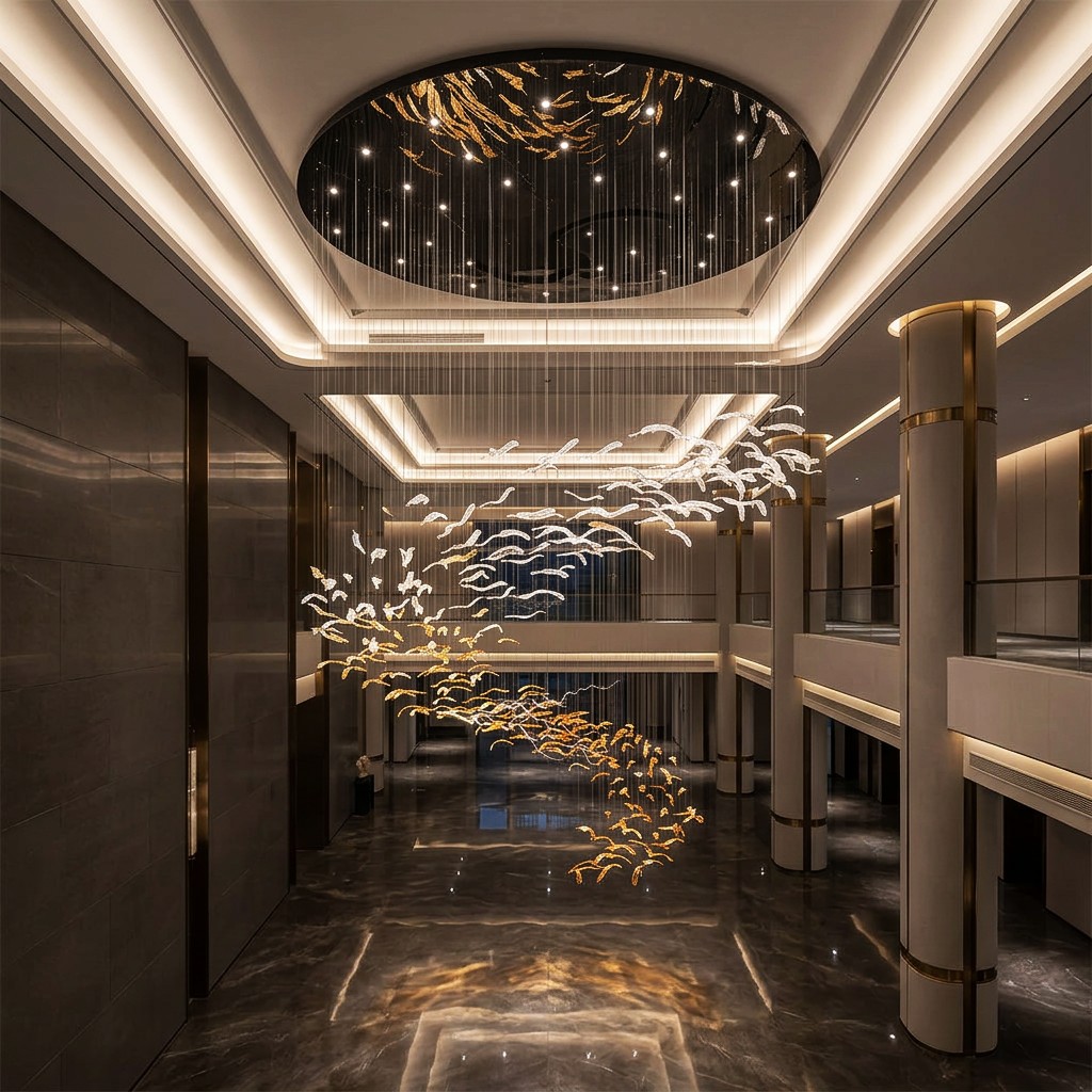 custom chandelier manufacturers and suppliers in Dubai and Abu Dhabi for villas and hotels projects 