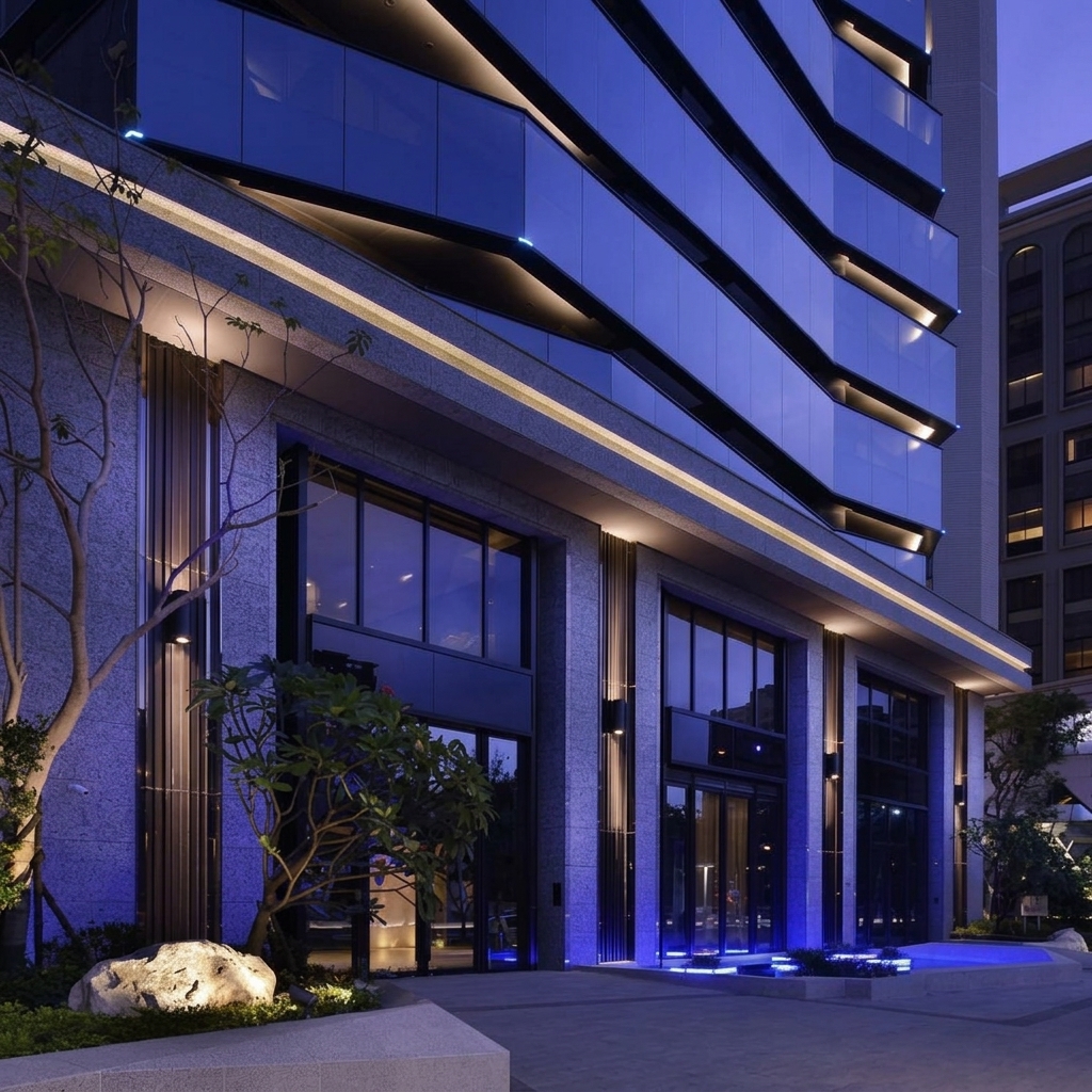 TOWER ENTRANCE FACADE LIGHTING PROJECT UAE