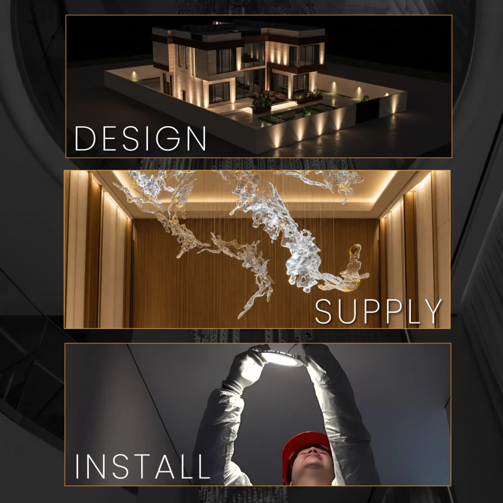 Villa and home lighting design, supply, and installation in Dubai and Abu Dhabi