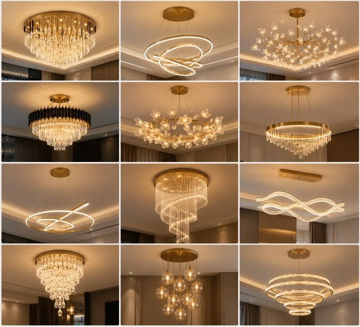 LED crystal chandeliers in UAE for collection villas and hotels 