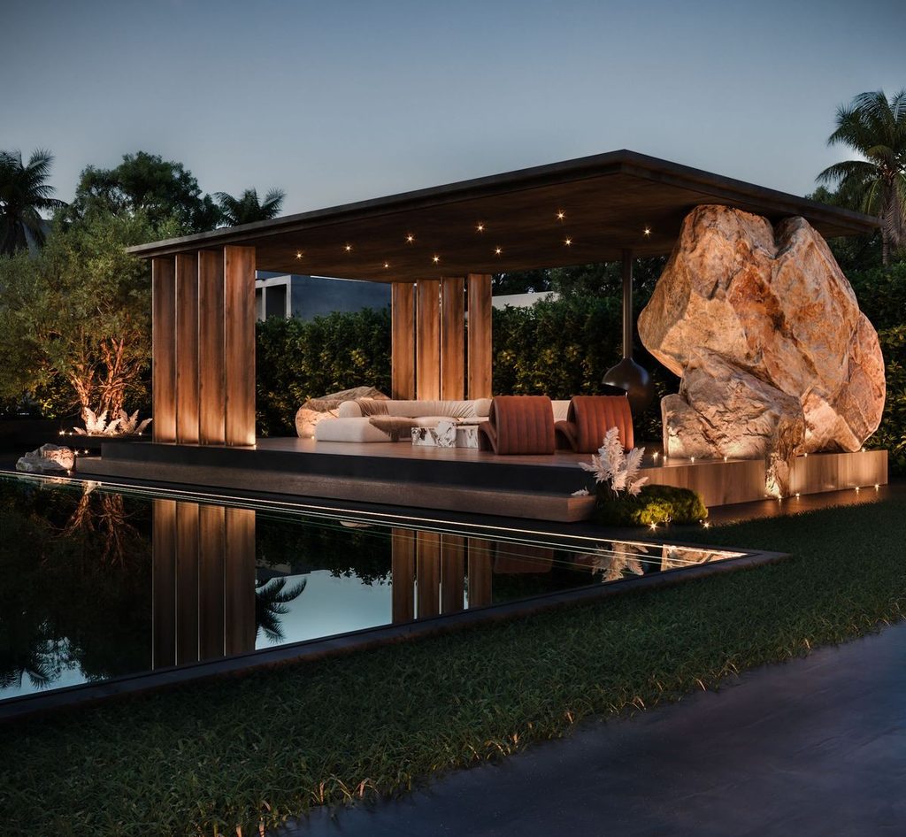 Outdoor villa lighting project and calculation in Dubai