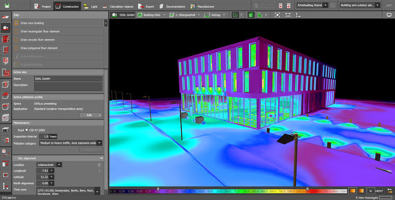 DIALux 3D visualization and energy assessment for a property in Dubai 