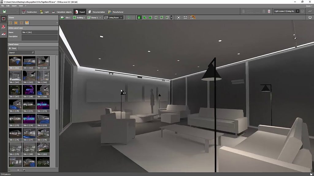 3D Lighting Design software (DIALux) in UAE for Villas